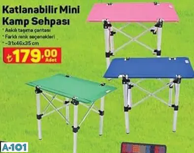 KATLANABİLİR MİNİ KAMP SEHPASI